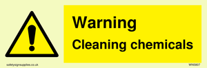 Warning cleaning chemicals