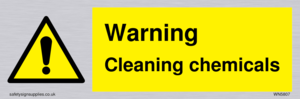 Warning cleaning chemicals