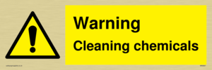 Warning cleaning chemicals