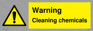 Warning cleaning chemicals