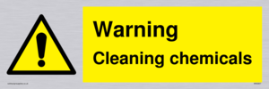 Warning cleaning chemicals