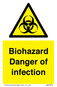 Biohazard Danger of infection