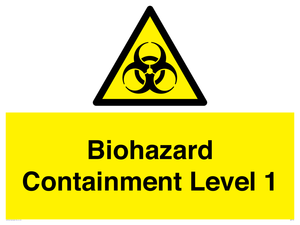 Biohazard <br/> Containment Level 1