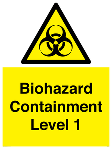 Biohazard <br/> Containment Level 1
