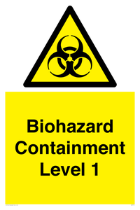 Biohazard <br/> Containment Level 1