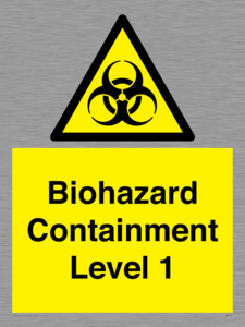 Biohazard <br/> Containment Level 1