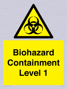 Biohazard <br/> Containment Level 1