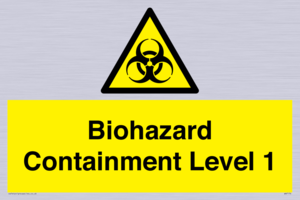 Biohazard <br/> Containment Level 1