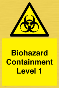 Biohazard <br/> Containment Level 1