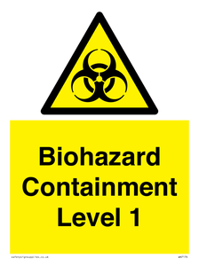 Biohazard <br/> Containment Level 1