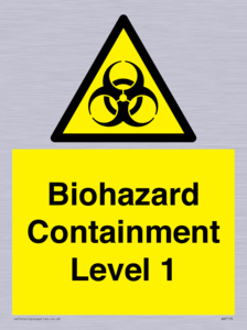 Biohazard <br/> Containment Level 1
