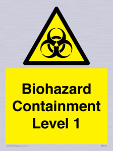 Biohazard <br/> Containment Level 1