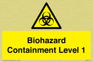 Biohazard <br/> Containment Level 1