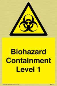 Biohazard <br/> Containment Level 1