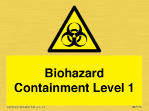 Biohazard <br/> Containment Level 1