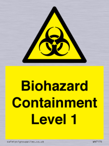 Biohazard <br/> Containment Level 1