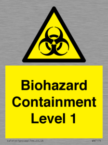Biohazard <br/> Containment Level 1