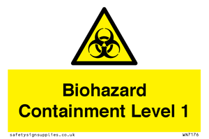 Biohazard <br/> Containment Level 1