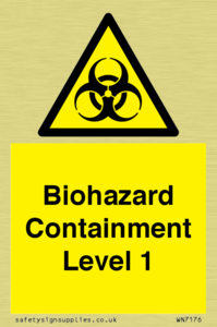 Biohazard <br/> Containment Level 1