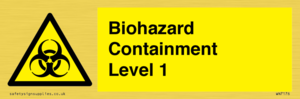 Biohazard <br/> Containment Level 1