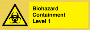 Biohazard <br/> Containment Level 1