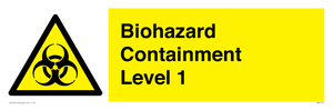 Biohazard <br/> Containment Level 1