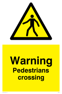 Warning Pedestrians crossing