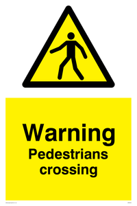 Warning Pedestrians crossing sign 