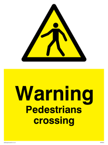 Warning Pedestrians crossing
