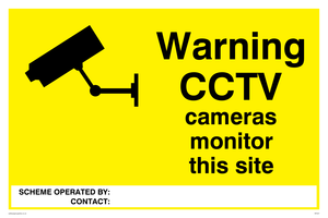 CCTV cameras monitor this site sign 