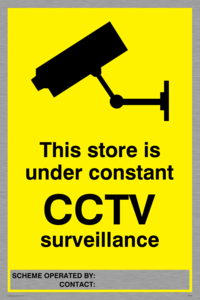 Store under constant CCTV