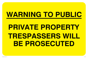 Private property trespassers