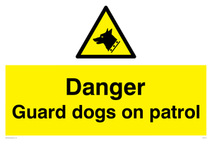 Danger Guard Dogs Sign