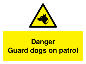 Danger Guard Dogs Sign 