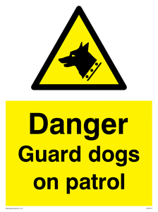 Danger Guard Dogs Sign 