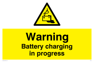 danger battery charging in progress