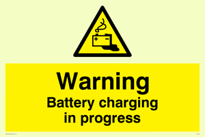 danger battery charging in progress