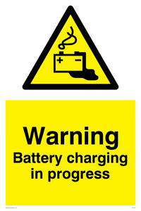 danger battery charging in progress