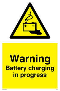 danger battery charging in progress