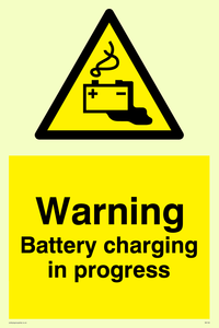 danger battery charging in progress