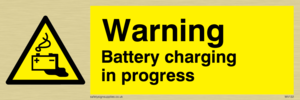 danger battery charging in progress