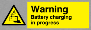 danger battery charging in progress