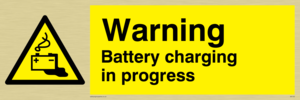danger battery charging in progress