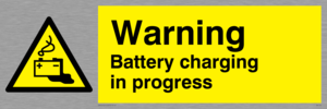 danger battery charging in progress