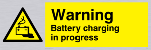 danger battery charging in progress