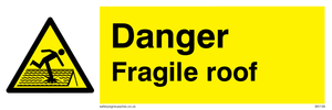 danger fragile roof