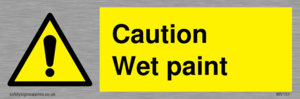 caution wet paint