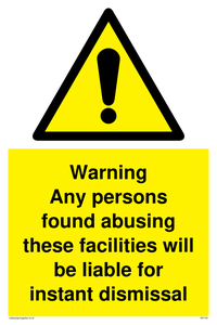 Persons abusing facilities