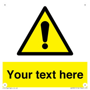 Custom warning safety sign from Safety Sign Supplies