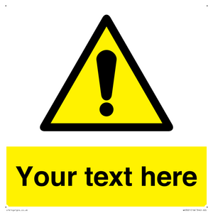 Custom warning safety sign from Safety Sign Supplies